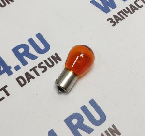 Лампа поворотника цокольная PY21W ВАЗ 2180, Веста (Vesta) OSRAM Лампа поворотника цокольная оранжевая со смещением. 21 Вт, 12 В. Используется в передних и задних указателях поворота