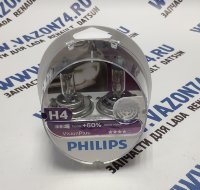 Лампа ближний/дальний H4 VisionPlus 60% (2 шт.) Датсун Он До, Ми До (Datsun on-DO, mi-DO) PHILIPS