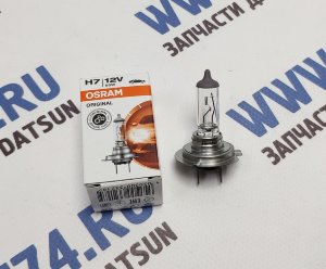 Лампа цоколь H7 ВАЗ 2180, Веста (Vesta) OSRAM Лампа цоколь H7 мощностью 55W, используются в качестве ламп ближнего света, а также дальнего света для Nissan Terrano (Ниссан Террано), Renault Sandero 2 (Рено Сандеро 2) с 2018 года.
