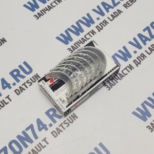 Вкладыши шатунные (без замков) +0.50 8v/16v Логан, Ларгус, Альмера, Дастер, Сандеро, Террано KING Комплект шатунных вкладышей без замков ремонтного размера +0.50 Renault Duster (-15), Logan, Logan 2 (-16), Sandero, Sandero 2 (-16), Nissan Almera G15, Terrano (-16), Lada Largus с 8-ми и 16-ти клапанными двигателями серии K7M/K4M