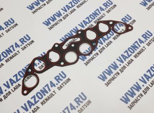 Прокладка коллекторов инжектор Классика, Нива, Нива Шевроле (чугун) ВАТИ-АВТО Прокладка впускного и выпускного коллектора для Классики: ВАЗ 2104, 2105, 2107 и Lada Niva: ВАЗ 21214, Niva Chevrolet, Lada 4x4 (Лада 4х4) с инжекторными двигателями под чугунный коллектор.