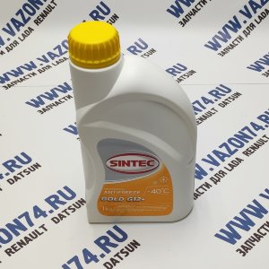 Антифриз SINTEC жёлтый GOLD G12 1 кг Охлаждающая жидкость жёлтая G12 Sintec GOLD 5 кг.
