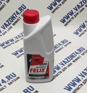 Антифриз красный FELIX 1 кг ТОСОЛ-СИНТЕЗ Охлаждающая жидкость красная G12 FELIX Carbox 1 кг.
