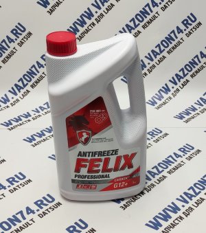 Антифриз красный FELIX 3 кг ТОСОЛ-СИНТЕЗ Охлаждающая жидкость красная G12 FELIX Carbox 3 кг.
