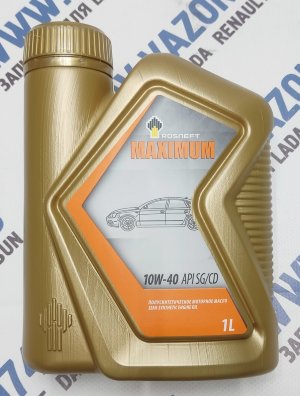 Масло моторное 10W-40 полусинтетическое MAXIMUM 1л РОСНЕФТЬ Масло моторное 10W-40 полусинтетическое MAXIMUM SG/CD 1л РОСНЕФТЬ