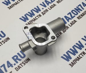 Фланец тройник ГБЦ инжектор 2108-99, 2113-2115 LADA Патрубок головки блока для инжекторных ВАЗ 2108, 2109, 21099, 2113, 2114, 2115.